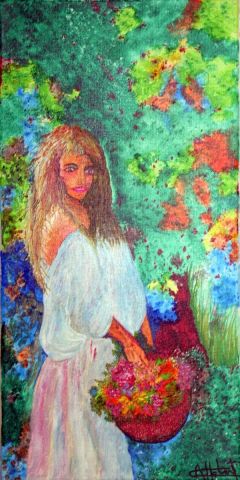 la femme aux fleurs